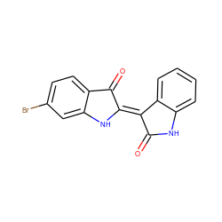 O=C1Nc2ccccc2/C1=C1/Nc2cc(Br)ccc2C1=O ZINC000100374795