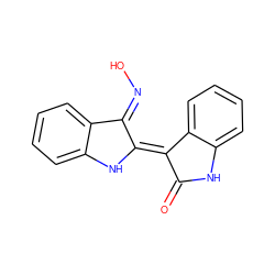 O=C1Nc2ccccc2/C1=C1/Nc2ccccc2/C1=N\O ZINC000100001998