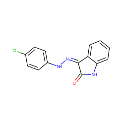 O=C1Nc2ccccc2/C1=N/Nc1ccc(Cl)cc1 ZINC000006345070