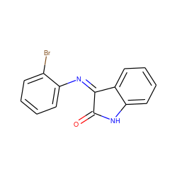 O=C1Nc2ccccc2/C1=N/c1ccccc1Br ZINC000005687931