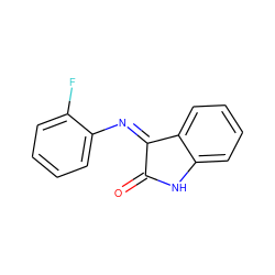 O=C1Nc2ccccc2/C1=N/c1ccccc1F ZINC000003011147