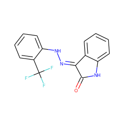 O=C1Nc2ccccc2/C1=N\Nc1ccccc1C(F)(F)F ZINC000006536106