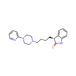 O=C1Nc2ccccc2[C@@H]1CCCCN1CCN(c2ccccn2)CC1 ZINC000038214595