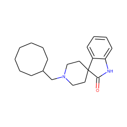 O=C1Nc2ccccc2C12CCN(CC1CCCCCCC1)CC2 ZINC000028528270