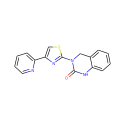 O=C1Nc2ccccc2CN1c1nc(-c2ccccn2)cs1 ZINC000014974699