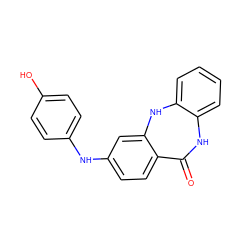 O=C1Nc2ccccc2Nc2cc(Nc3ccc(O)cc3)ccc21 ZINC000043074074