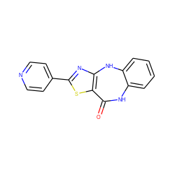 O=C1Nc2ccccc2Nc2nc(-c3ccncc3)sc21 ZINC000169342563