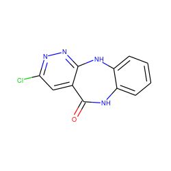 O=C1Nc2ccccc2Nc2nnc(Cl)cc21 ZINC000043151849