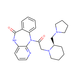 O=C1Nc2cccnc2N(C(=O)CN2CCCC[C@@H]2CN2CCCC2)c2ccccc21 ZINC000029462961