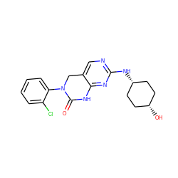 O=C1Nc2nc(N[C@H]3CC[C@@H](O)CC3)ncc2CN1c1ccccc1Cl ZINC000149960964