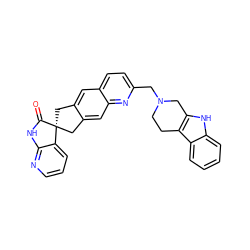 O=C1Nc2ncccc2[C@@]12Cc1cc3ccc(CN4CCc5c([nH]c6ccccc56)C4)nc3cc1C2 ZINC000169703625