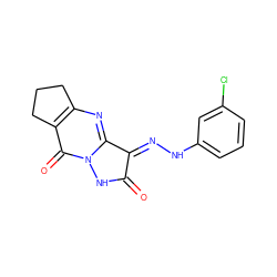 O=C1Nn2c(nc3c(c2=O)CCC3)/C1=N/Nc1cccc(Cl)c1 ZINC000100486879