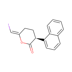 O=C1O/C(=C/I)CC[C@H]1c1cccc2ccccc12 ZINC000013589941