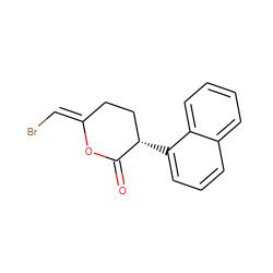 O=C1O/C(=C\Br)CC[C@@H]1c1cccc2ccccc12 ZINC000002562601