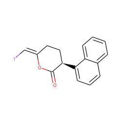 O=C1O/C(=C\I)CC[C@H]1c1cccc2ccccc12 ZINC000013589943