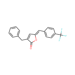 O=C1O/C(=C\c2ccc(C(F)(F)F)cc2)C=C1Cc1ccccc1 ZINC000103220875