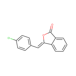 O=C1O/C(=C\c2ccc(Cl)cc2)c2ccccc21 ZINC000005934675