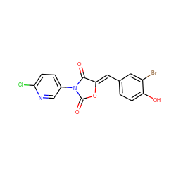 O=C1O/C(=C\c2ccc(O)c(Br)c2)C(=O)N1c1ccc(Cl)nc1 ZINC000084618970