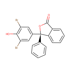 O=C1O[C@@](c2ccccc2)(c2cc(Br)c(O)c(Br)c2)c2ccccc21 ZINC000004692305