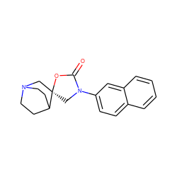 O=C1O[C@@]2(CN3CCC2CC3)CN1c1ccc2ccccc2c1 ZINC000013642503