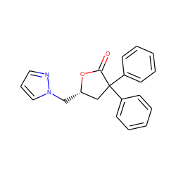 O=C1O[C@@H](Cn2cccn2)CC1(c1ccccc1)c1ccccc1 ZINC000013651166