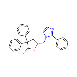 O=C1O[C@@H](Cn2ccnc2-c2ccccc2)CC1(c1ccccc1)c1ccccc1 ZINC000013651104