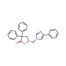 O=C1O[C@@H](Cn2cnc(-c3ccccc3)c2)CC1(c1ccccc1)c1ccccc1 ZINC000013651134