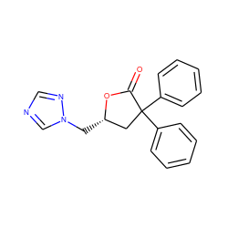 O=C1O[C@@H](Cn2cncn2)CC1(c1ccccc1)c1ccccc1 ZINC000013651186