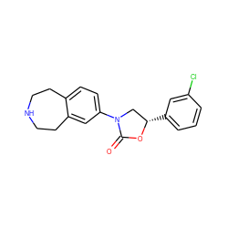 O=C1O[C@@H](c2cccc(Cl)c2)CN1c1ccc2c(c1)CCNCC2 ZINC000169347318