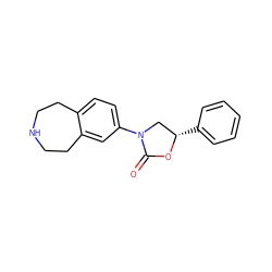 O=C1O[C@@H](c2ccccc2)CN1c1ccc2c(c1)CCNCC2 ZINC000169347308