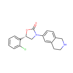 O=C1O[C@@H](c2ccccc2Cl)CN1c1ccc2c(c1)CCNC2 ZINC000169347332