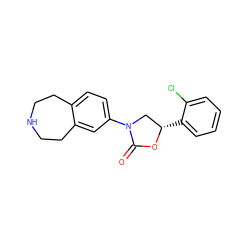 O=C1O[C@@H](c2ccccc2Cl)CN1c1ccc2c(c1)CCNCC2 ZINC000169347313