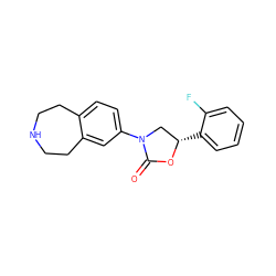 O=C1O[C@@H](c2ccccc2F)CN1c1ccc2c(c1)CCNCC2 ZINC000169347311