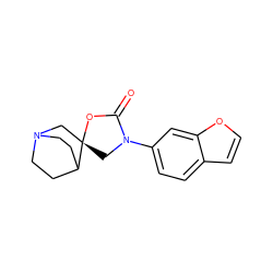 O=C1O[C@]2(CN3CCC2CC3)CN1c1ccc2ccoc2c1 ZINC000095607758