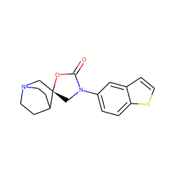 O=C1O[C@]2(CN3CCC2CC3)CN1c1ccc2sccc2c1 ZINC000003964502