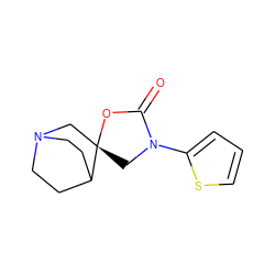 O=C1O[C@]2(CN3CCC2CC3)CN1c1cccs1 ZINC000013642520