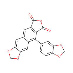 O=C1OC(=O)c2c1cc1cc3c(cc1c2-c1ccc2c(c1)OCO2)OCO3 ZINC000038143217