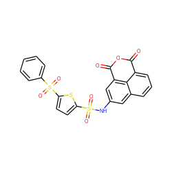 O=C1OC(=O)c2cc(NS(=O)(=O)c3ccc(S(=O)(=O)c4ccccc4)s3)cc3cccc1c23 ZINC000095581230