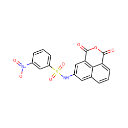 O=C1OC(=O)c2cc(NS(=O)(=O)c3cccc([N+](=O)[O-])c3)cc3cccc1c23 ZINC000095584025