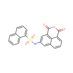 O=C1OC(=O)c2cc(NS(=O)(=O)c3cccc4ccccc34)cc3cccc1c23 ZINC000095584785