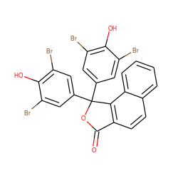 O=C1OC(c2cc(Br)c(O)c(Br)c2)(c2cc(Br)c(O)c(Br)c2)c2c1ccc1ccccc21 ZINC000037858365