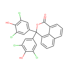 O=C1OC(c2cc(Cl)c(O)c(Cl)c2)(c2cc(Cl)c(O)c(Cl)c2)c2cccc3cccc1c23 ZINC000013477125