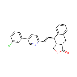 O=C1OC[C@H]2[C@@H]1Cc1ccccc1[C@@H]2/C=C/c1ccc(-c2cccc(Cl)c2)cn1 ZINC000028823251