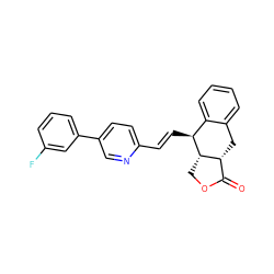 O=C1OC[C@H]2[C@@H]1Cc1ccccc1[C@@H]2/C=C/c1ccc(-c2cccc(F)c2)cn1 ZINC000028823250