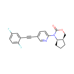 O=C1OC[C@H]2CCC[C@H]2N1c1ccc(C#Cc2cc(F)ccc2F)cn1 ZINC000207516680