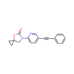 O=C1OC2(CC2)CN1c1ccc(C#Cc2ccccc2)cn1 ZINC000144592758