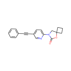 O=C1OC2(CCC2)CN1c1ccc(C#Cc2ccccc2)cn1 ZINC000143941404