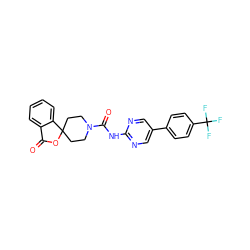 O=C1OC2(CCN(C(=O)Nc3ncc(-c4ccc(C(F)(F)F)cc4)cn3)CC2)c2ccccc21 ZINC000040976252