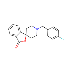 O=C1OC2(CCN(Cc3ccc(F)cc3)CC2)c2ccccc21 ZINC000040875401