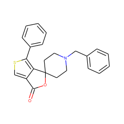 O=C1OC2(CCN(Cc3ccccc3)CC2)c2c1csc2-c1ccccc1 ZINC000095602995